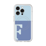 スリムプロテクションプレミアムケース with MagSafe［ オリジナル - initial two tone - F blue ］