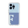 スリムプロテクションプレミアムケース with MagSafe［ オリジナル - initial two tone - F blue ］