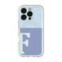 スリムプロテクションプレミアムケース with MagSafe［ オリジナル - initial two tone - F blue ］