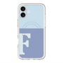 スリムプロテクションプレミアムケース with MagSafe［ オリジナル - initial two tone - F blue ］