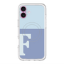スリムプロテクションプレミアムケース with MagSafe［ オリジナル - initial two tone - F blue ］