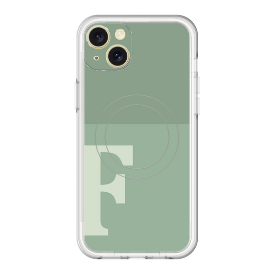 スリムプロテクションプレミアムケース with MagSafe［ オリジナル - initial two tone - F green ］