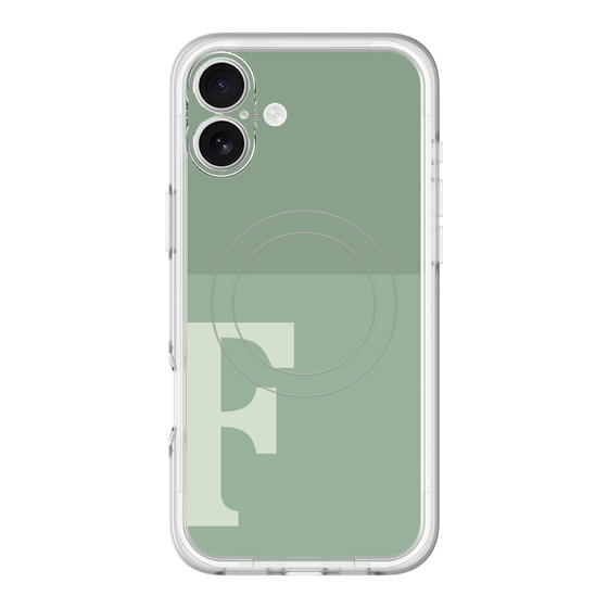 スリムプロテクションプレミアムケース with MagSafe［ オリジナル - initial two tone - F green ］