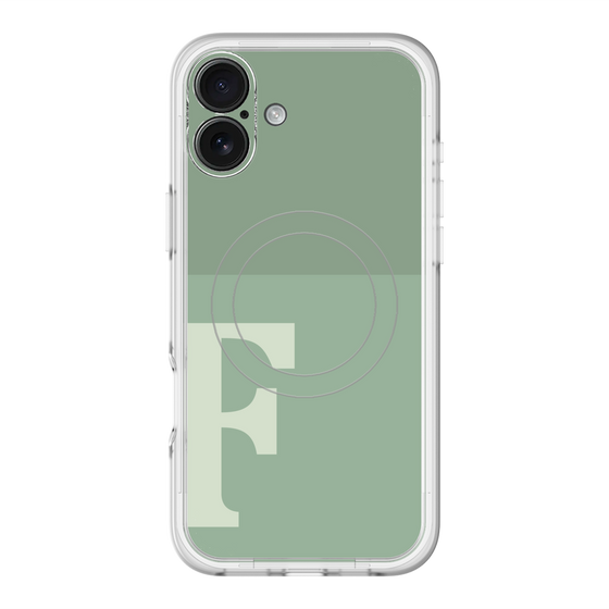 スリムプロテクションプレミアムケース with MagSafe［ オリジナル - initial two tone - F green ］