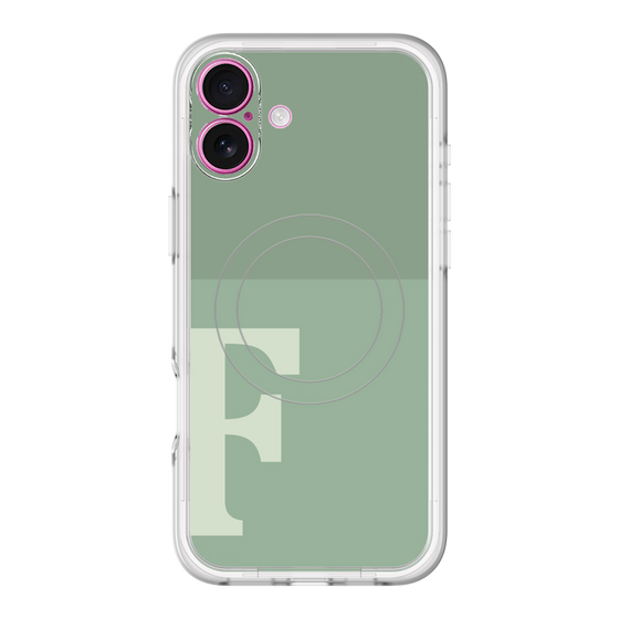 スリムプロテクションプレミアムケース with MagSafe［ オリジナル - initial two tone - F green ］