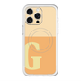 スリムプロテクションプレミアムケース with MagSafe［ オリジナル - initial two tone - G orange ］
