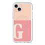 スリムプロテクションプレミアムケース with MagSafe［ オリジナル - initial two tone - G pink ］