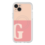 スリムプロテクションプレミアムケース with MagSafe［ オリジナル - initial two tone - G pink ］