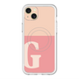 スリムプロテクションプレミアムケース with MagSafe［ オリジナル - initial two tone - G pink ］