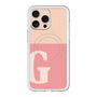 スリムプロテクションプレミアムケース with MagSafe［ オリジナル - initial two tone - G pink ］