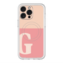 スリムプロテクションプレミアムケース with MagSafe［ オリジナル - initial two tone - G pink ］