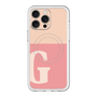 スリムプロテクションプレミアムケース with MagSafe［ オリジナル - initial two tone - G pink ］