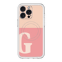 スリムプロテクションプレミアムケース with MagSafe［ オリジナル - initial two tone - G pink ］