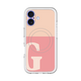 スリムプロテクションプレミアムケース with MagSafe［ オリジナル - initial two tone - G pink ］