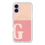 スリムプロテクションプレミアムケース with MagSafe［ オリジナル - initial two tone - G pink ］