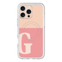 スリムプロテクションプレミアムケース with MagSafe［ オリジナル - initial two tone - G pink ］