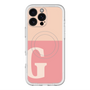 スリムプロテクションプレミアムケース with MagSafe［ オリジナル - initial two tone - G pink ］