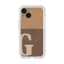 スリムプロテクションプレミアムケース with MagSafe［ オリジナル - initial two tone - G brown ］