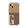 スリムプロテクションプレミアムケース with MagSafe［ オリジナル - initial two tone - G brown ］