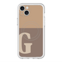 スリムプロテクションプレミアムケース with MagSafe［ オリジナル - initial two tone - G brown ］