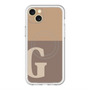 スリムプロテクションプレミアムケース with MagSafe［ オリジナル - initial two tone - G brown ］