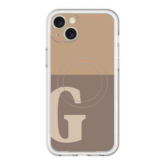 スリムプロテクションプレミアムケース with MagSafe［ オリジナル - initial two tone - G brown ］