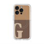 スリムプロテクションプレミアムケース with MagSafe［ オリジナル - initial two tone - G brown ］