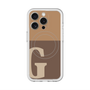 スリムプロテクションプレミアムケース with MagSafe［ オリジナル - initial two tone - G brown ］