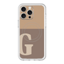 スリムプロテクションプレミアムケース with MagSafe［ オリジナル - initial two tone - G brown ］