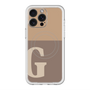 スリムプロテクションプレミアムケース with MagSafe［ オリジナル - initial two tone - G brown ］