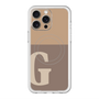 スリムプロテクションプレミアムケース with MagSafe［ オリジナル - initial two tone - G brown ］