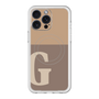 スリムプロテクションプレミアムケース with MagSafe［ オリジナル - initial two tone - G brown ］