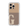 スリムプロテクションプレミアムケース with MagSafe［ オリジナル - initial two tone - G brown ］