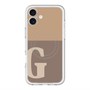 スリムプロテクションプレミアムケース with MagSafe［ オリジナル - initial two tone - G brown ］