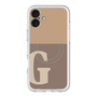 スリムプロテクションプレミアムケース with MagSafe［ オリジナル - initial two tone - G brown ］