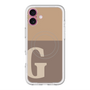 スリムプロテクションプレミアムケース with MagSafe［ オリジナル - initial two tone - G brown ］