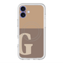 スリムプロテクションプレミアムケース with MagSafe［ オリジナル - initial two tone - G brown ］