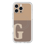 スリムプロテクションプレミアムケース with MagSafe［ オリジナル - initial two tone - G brown ］