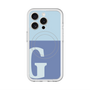 スリムプロテクションプレミアムケース with MagSafe［ オリジナル - initial two tone - G blue ］