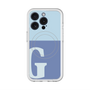 スリムプロテクションプレミアムケース with MagSafe［ オリジナル - initial two tone - G blue ］