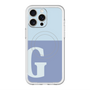 スリムプロテクションプレミアムケース with MagSafe［ オリジナル - initial two tone - G blue ］