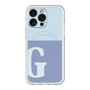 スリムプロテクションプレミアムケース with MagSafe［ オリジナル - initial two tone - G blue ］