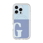 スリムプロテクションプレミアムケース with MagSafe［ オリジナル - initial two tone - G blue ］