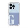 スリムプロテクションプレミアムケース with MagSafe［ オリジナル - initial two tone - G blue ］