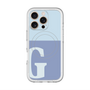 スリムプロテクションプレミアムケース with MagSafe［ オリジナル - initial two tone - G blue ］