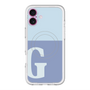 スリムプロテクションプレミアムケース with MagSafe［ オリジナル - initial two tone - G blue ］