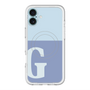 スリムプロテクションプレミアムケース with MagSafe［ オリジナル - initial two tone - G blue ］