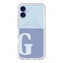 スリムプロテクションプレミアムケース with MagSafe［ オリジナル - initial two tone - G blue ］