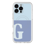 スリムプロテクションプレミアムケース with MagSafe［ オリジナル - initial two tone - G blue ］