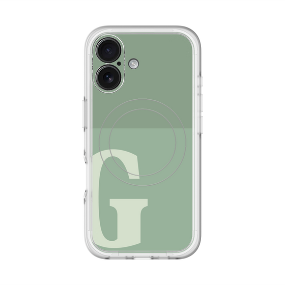 スリムプロテクションプレミアムケース with MagSafe［ オリジナル - initial two tone - G green ］